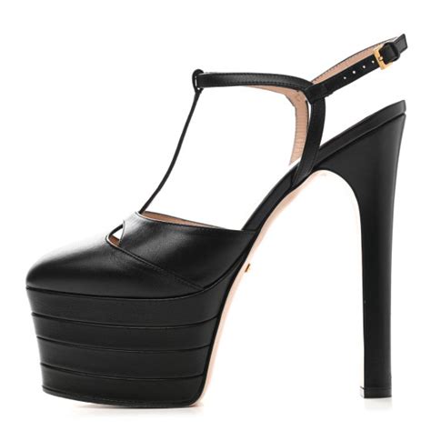 gucci malaga kid|GUCCI Malaga Kid T Strap Platform Pumps 38 Black.